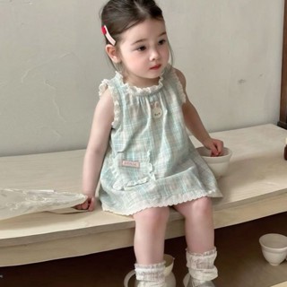 《現貨下單》【1240人收藏】女童裙子2025夏季新款中兒童韓版半身裙寶寶背心裙兒童公主洋裝女洋裝短袖上衣長裙洋裝寶寶衣