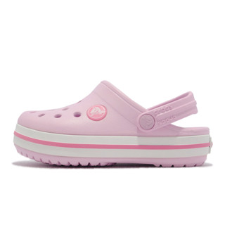 Crocs Crocband Clog K 粉紅 白 洞洞鞋 小朋友 童鞋 4-7歲 小女孩 ACS 2070066GD
