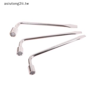 [asiutong2ii] 汽車備胎凸耳扳手 - L 型六角頭 17/19/21mm 開槽端套筒維修工具,標準輪胎扳手