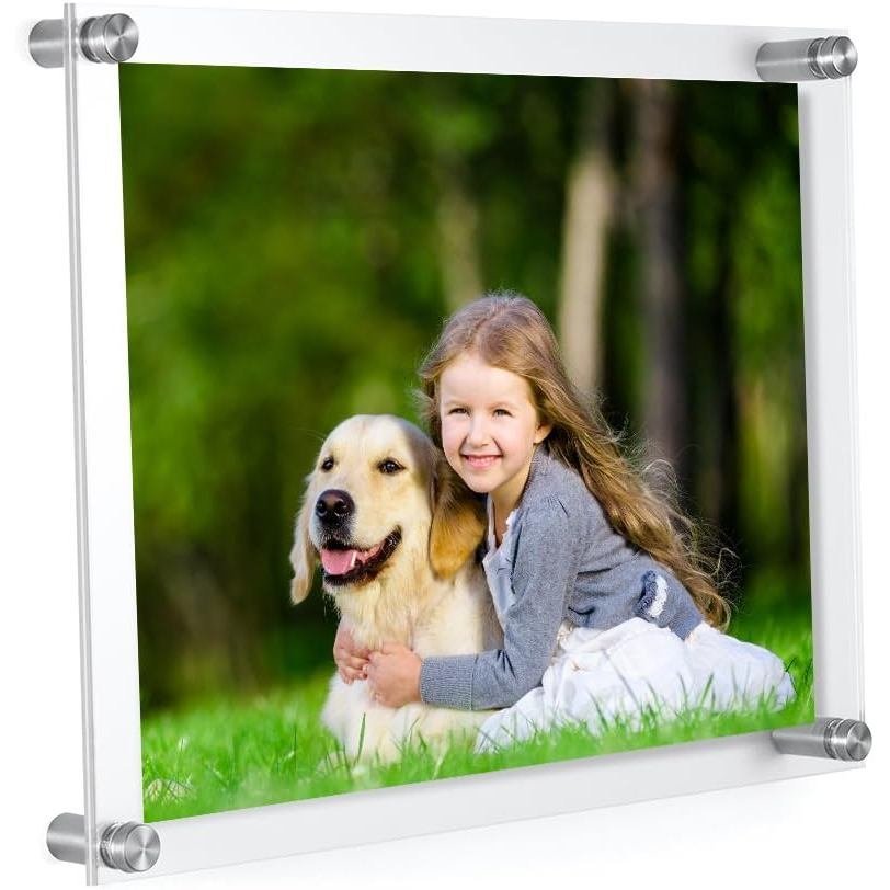 MeetU 亞克力 8.5 x 11 框架 - 內 8x10 相框 - 壁掛式相框用作家庭相框、嬰兒相框、文件相框、藝術