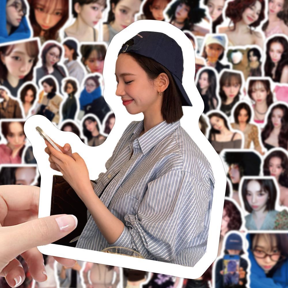 臺灣出貨✦‧♡🍄208張柳智敏貼紙 aespa成員 高顏值 偶像ins周邊 裝飾手賬本 貼畫防水