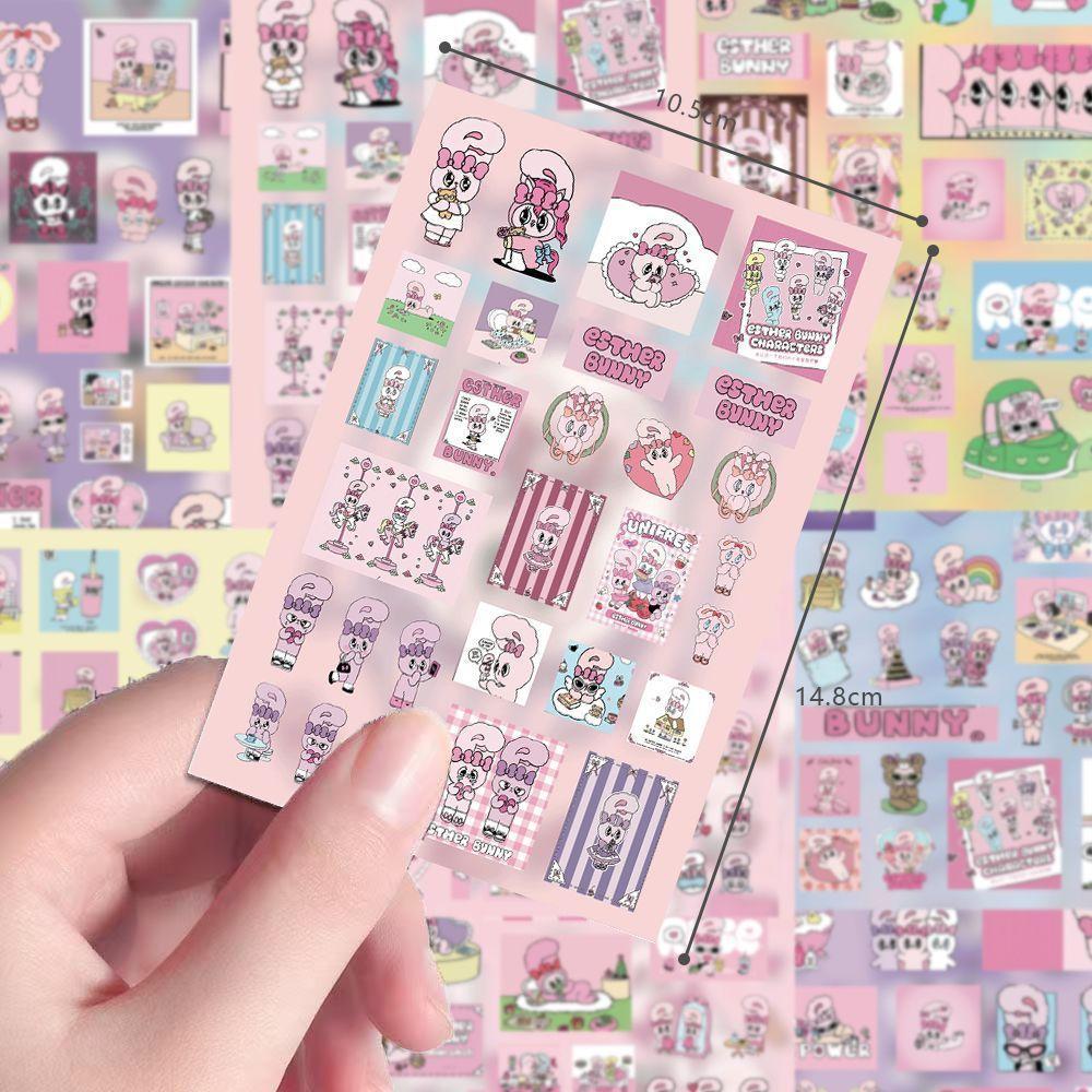 春日上新🌷 32張Esther bunny切膜貼紙韓系卡通治癒艾絲特兔打包素材防水貼畫