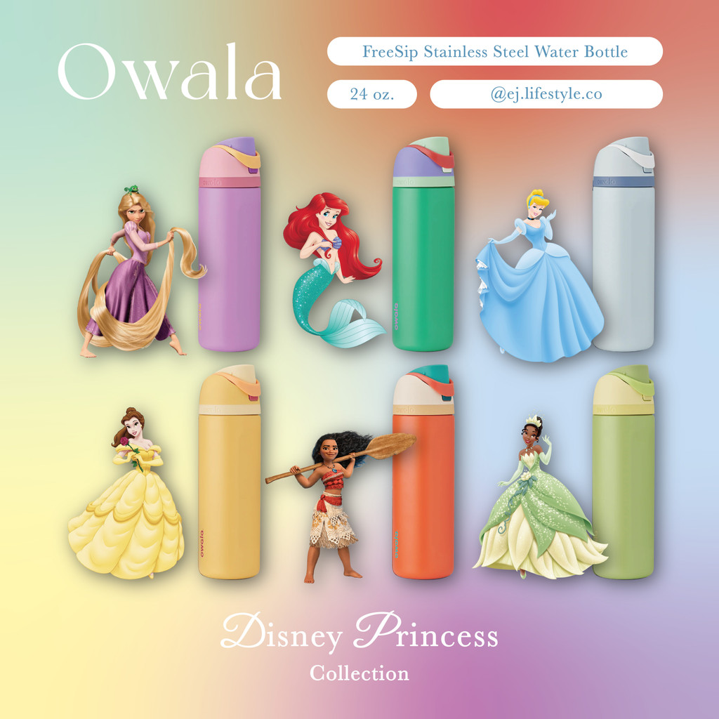 -EJ-現貨 OWALA 迪士尼 FreeSip Stainless Steel Water Bottle直飲杯 吸管杯