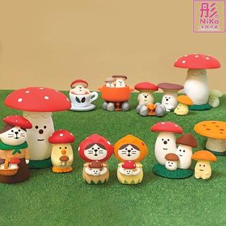 【玩偶擺件】日式貓聖誕節舞會ZAKKA聖誕老人文鳥雪人蘑菇森林蘑菇食玩DIY擺件 交換禮物 生日禮物