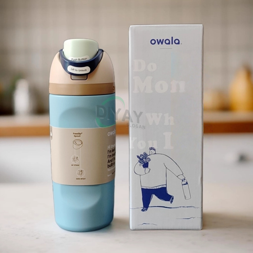 Owala FreeSip 16 盎司不銹鋼水瓶,防漏和絕緣,帶吸管蓋,適用於學校、健身房、旅行