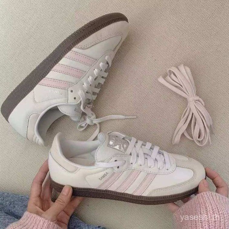 愛迪達 Adidas Original SAMBA OG W 舒適百搭防滑耐磨低幫運動鞋男款女款白色粉色RYQB