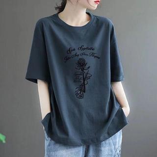 【Sugar】大尺碼短袖t恤女夏季短袖女短袖上衣女純棉爆款百搭原宿風短袖女夏季韓版寬鬆大碼顯瘦遮肚上衣女短袖T恤女裝
