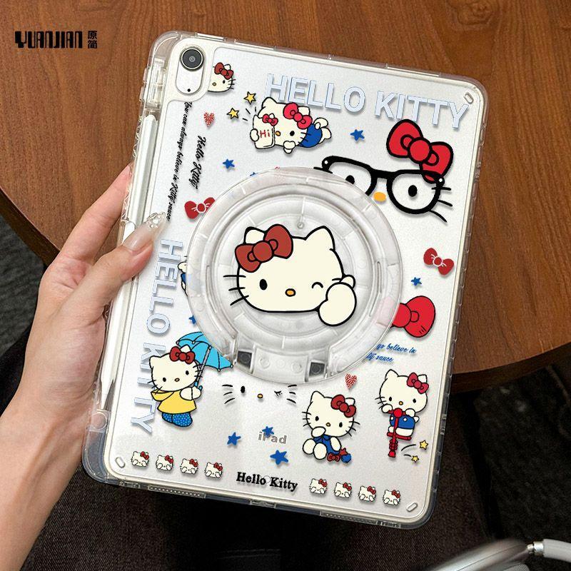卡通可爱凯蒂猫 防摔 蘋果iPad 11A16 10 9 8 7 pro Air5Air4 mini6 10.9吋保護殼