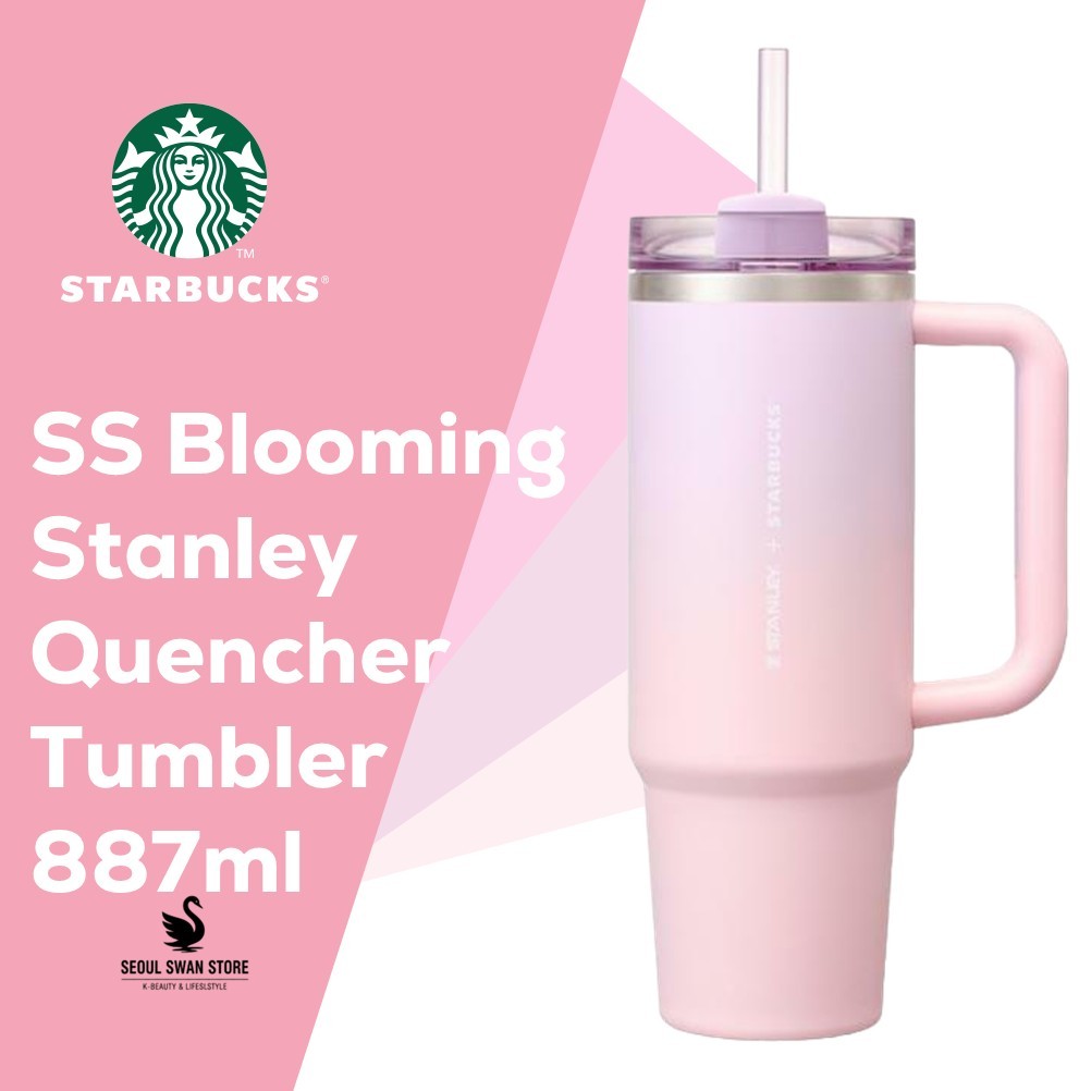 [星巴克] Blooming Stanley Quencher 887ml 隔熱保溫杯 | 環保旅行杯 | 花卉設計