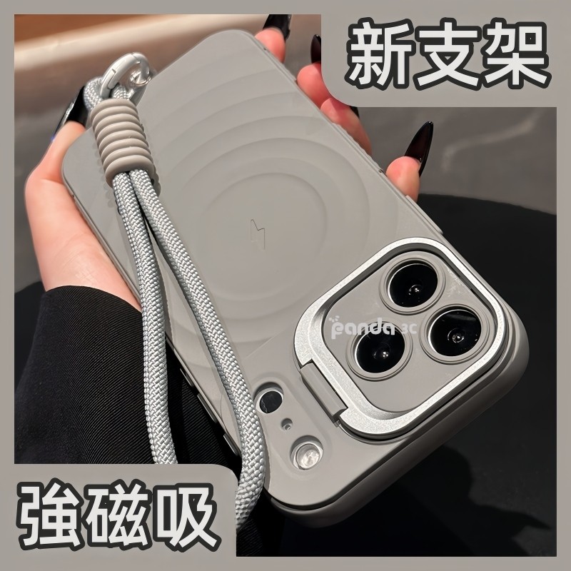 波紋殼 加厚硅膠 磁吸防摔 鏡頭支架 手機殼 適用於 iPhone 17 16 14 15 13 Pro max 保護殼