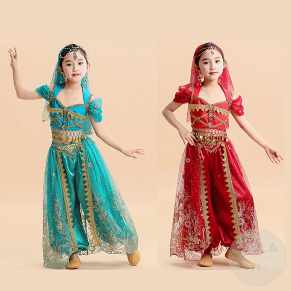 阿拉丁茉莉公主-褲裝-兒童版 隔日到貨 台灣現貨發票 WULA烏拉 阿拉丁公主 角色扮演 舞台劇公主 迪士尼公主服裝 阿