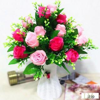 絹花仿真花假花塑膠花玫瑰花康乃馨餐桌臥室客廳酒櫃裝飾品擺件