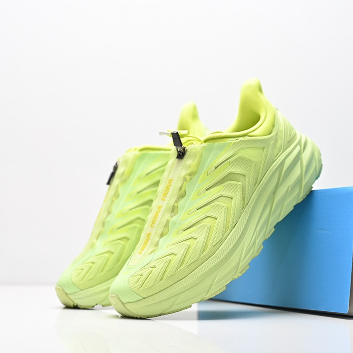 HOKA PROJECT CLIFTON跑鞋男士緩震輕便網面透氣耐磨綠色