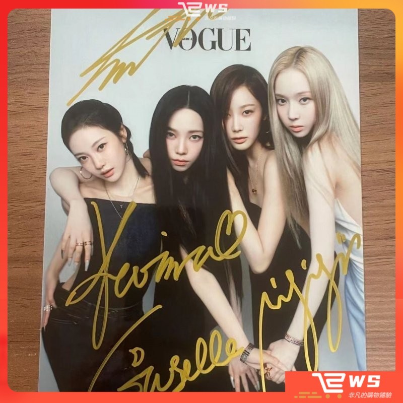 維斯 AESPA 集體成員親筆簽名 6寸照片 親簽 禮物 柳智敏 金冬天 寧藝卓