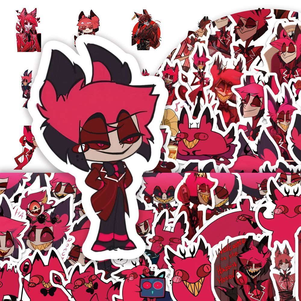 ❀潮物精選❀180張阿拉斯特貼紙地獄客棧Alastor邪惡貓貓可愛美漫手機手賬貼畫
