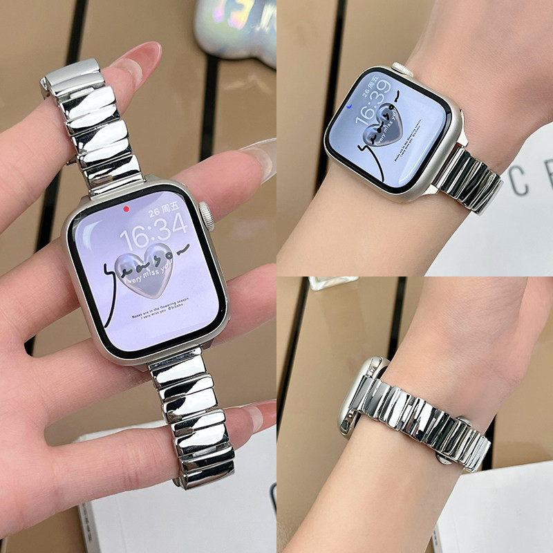 Apple Watch不規則金屬錶帶 適配蘋果手錶S11/S10/SE3/Ultra3全系精鋼錶帶iWatch不鏽鋼錶帶