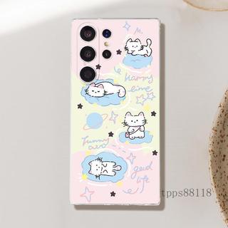 卡通雲朵貓咪 防摔 三星Galaxy S25 S24 S23 S22+ S25+ FE Ultra 手機殼