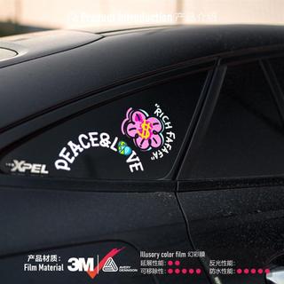 🍀臺灣出貨🍀高品質TUTUART原創 創意有錢花手繪RICH花貼紙 汽車摩托車防水反光車貼