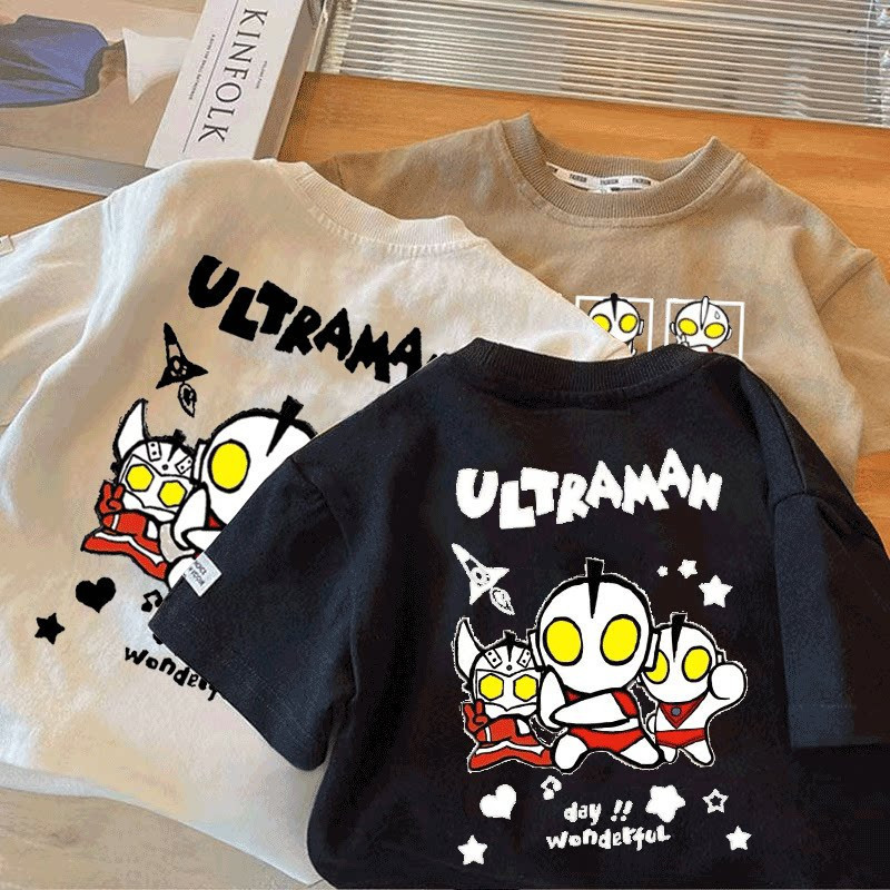 ULTRAMAN 【12小時內發貨】男童T恤/奧特曼主題/柔軟親膚棉/男女通用/尺碼100-170