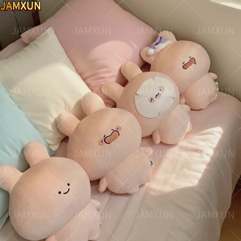 JAMXUN 45cm Youyou asamimi Asha Mimi 娃娃面具毛絨玩具晚安搞笑舒適娃娃生日禮物