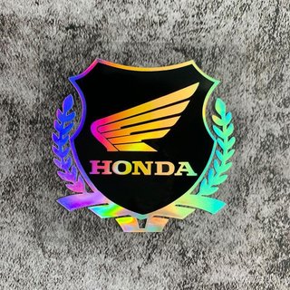 臺灣齣貨 廠家批發/機車貼紙/適用於本田摩托車反光貼紙改裝Honda翅膀車標CBR HRC頭盔貼紙