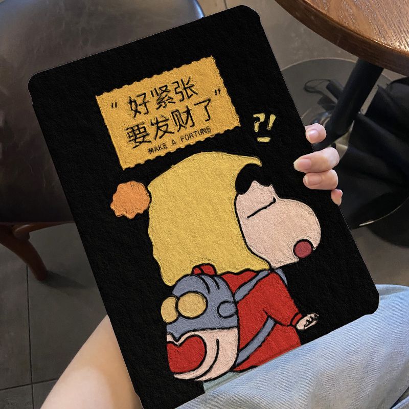 緊張卡通小新 防摔 保護套蘋果iPad 11A16 10 9 8 7 pro Air5 Air4 mini6 10.9吋