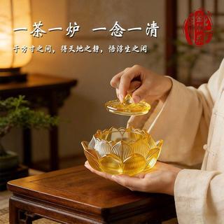 香爐 琉璃香爐 蓮花香爐 香薰爐 檀香爐 香道用品 茶室香爐 禪意香爐 家居擺飾 臥室擺件 香道 香氛 薰香 線香盤