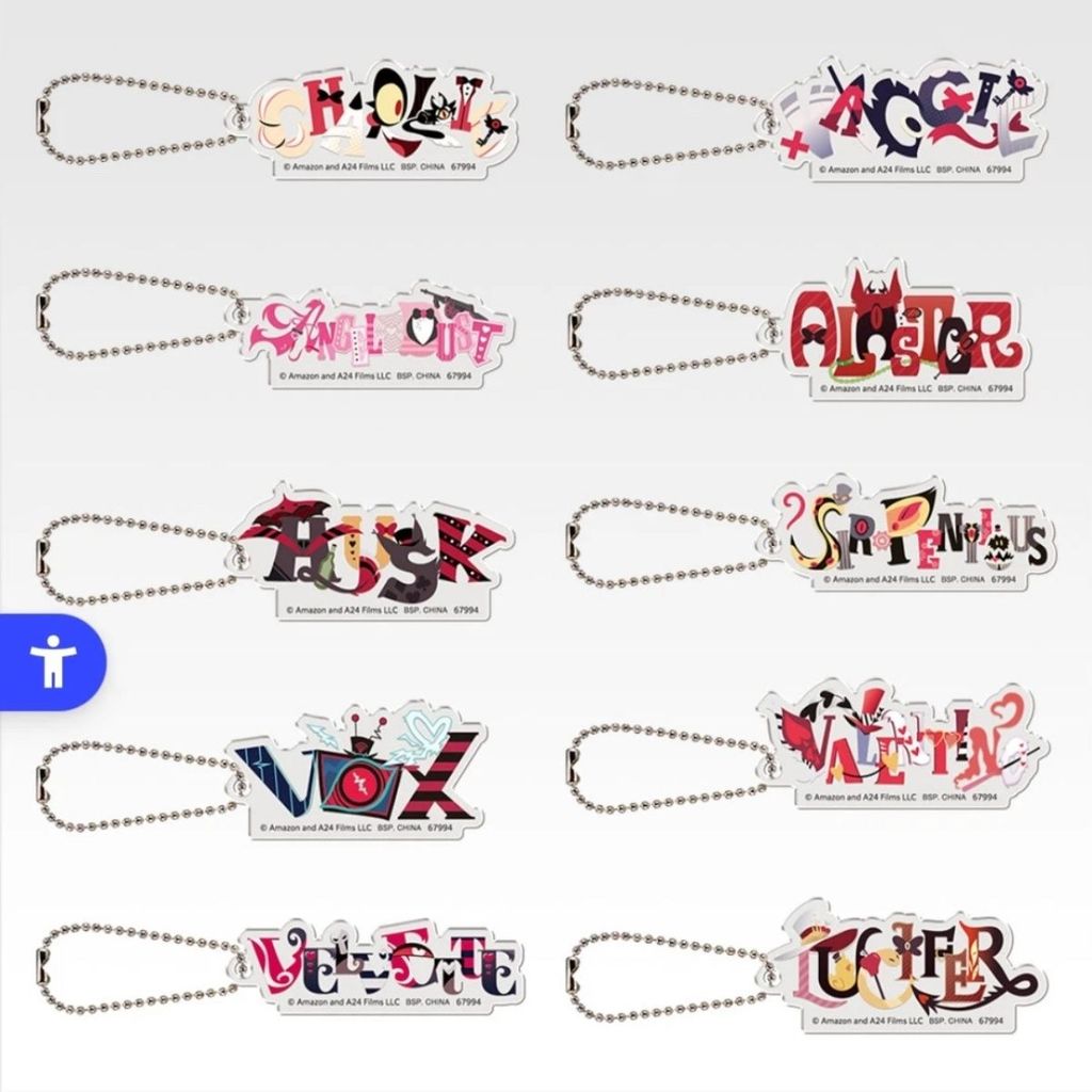❀潮物精選❀地獄客棧周邊亞克力名字掛件鑰匙扣阿拉斯特沃爾斯特安吉爾