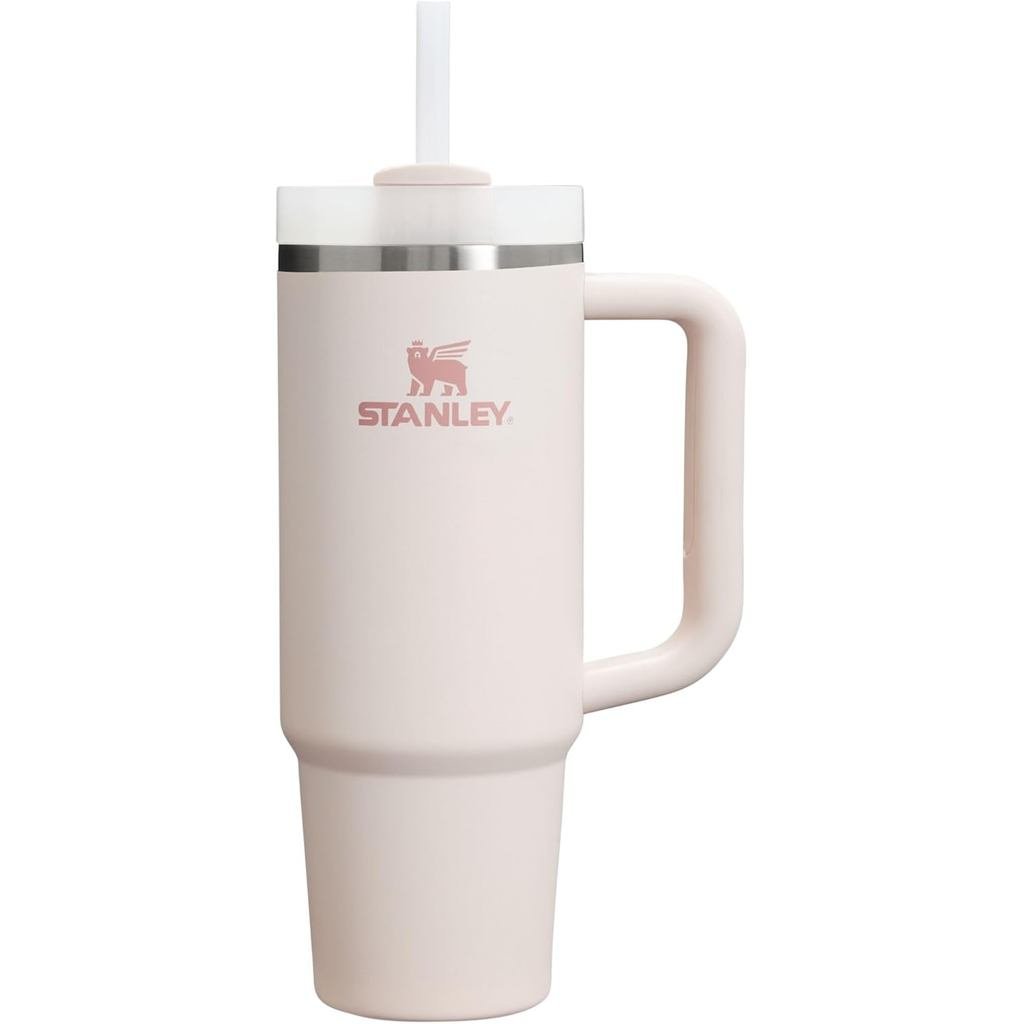 STANLEY Quencher H2.0 玻璃杯帶手柄和吸管 30 盎司 | Flowstate 3 位蓋 | 兼容旅