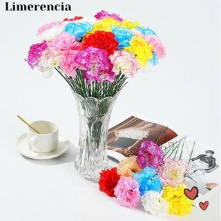 LIMERENCIA 10 件人造康乃馨,多色 35 釐米絲綢花,真實觸感假花派對裝飾
