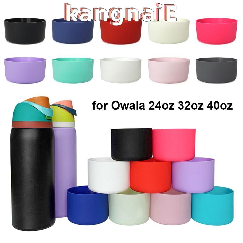 KANGNAI 1 件矽膠靴,彩色防滑瓶底底座,Owala 保護軟杯套 24 盎司 32 盎司 40 盎司