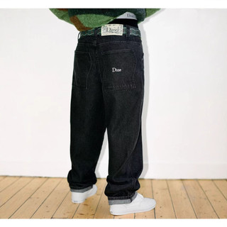 潮流街頭滑板Dime Baggy直筒寬鬆休閒DENIM PANTS洗水牛仔長褲男
