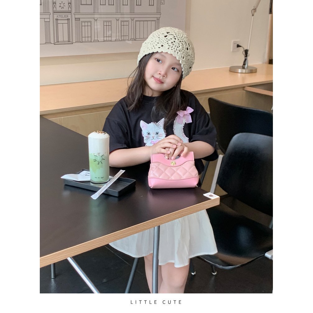 喵咪咪童裝【免運+全店促銷】新款小香風迷你兒童公主女童手扣包複古山茶花時尚包包斜挎單肩包 兒童包包 兒童斜背包