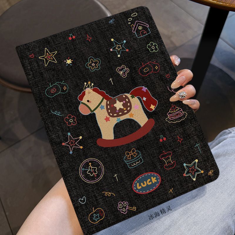 卡通涂鸦小马 防摔 保護套蘋果iPad 11A16 10 9 8 7 pro Air5 Air4 mini6 10.9吋