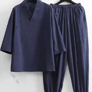 ✨可開發票✨禪修居士服男女佛系禪意套裝中國風唐裝茶服新中式打坐大碼300斤