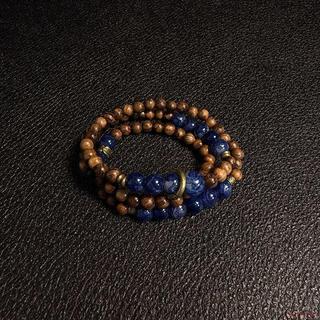 桃園出貨✨Vintage古著 Blue coffee color雙層疊戴手串
