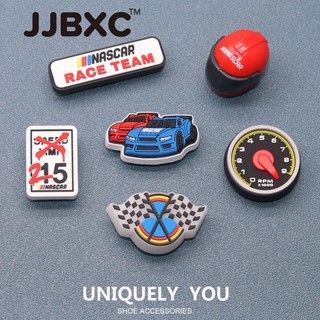 JJBXC 帶 LED 燈飾的魅力鞋釦 - 非常適合 NASCAR 主題時尚鞋