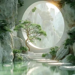 背景布 拍照背景布 拍照背景 掛布 背景牆 房間佈置 中式古風可移動3d直播背景布客廳背景布國風山水背景掛畫田園風景