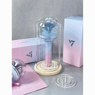 ⭐韓國代購正版⭐玻璃罩seventeen收納盒克拉棒展示盒收納防塵透明玻璃罩桌面擺件限量