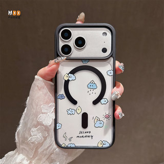 檸檬雲朵 MagSafe磁吸防摔殼 蘋果iPhone 17 16 15 14 13 12 11Pro Max磨砂手機殼