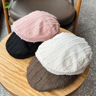 RTADI Burr Edge Advance 帽子,純色 Y2K 女士貝雷帽,經典防曬滌綸平頂畫家帽街頭服飾