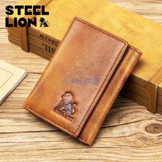 免運🛒全場8折👜STEEL LION真皮中性卡包多卡位時尚休閒帶相冊位錢包防盜刷錢夾 男包 包包