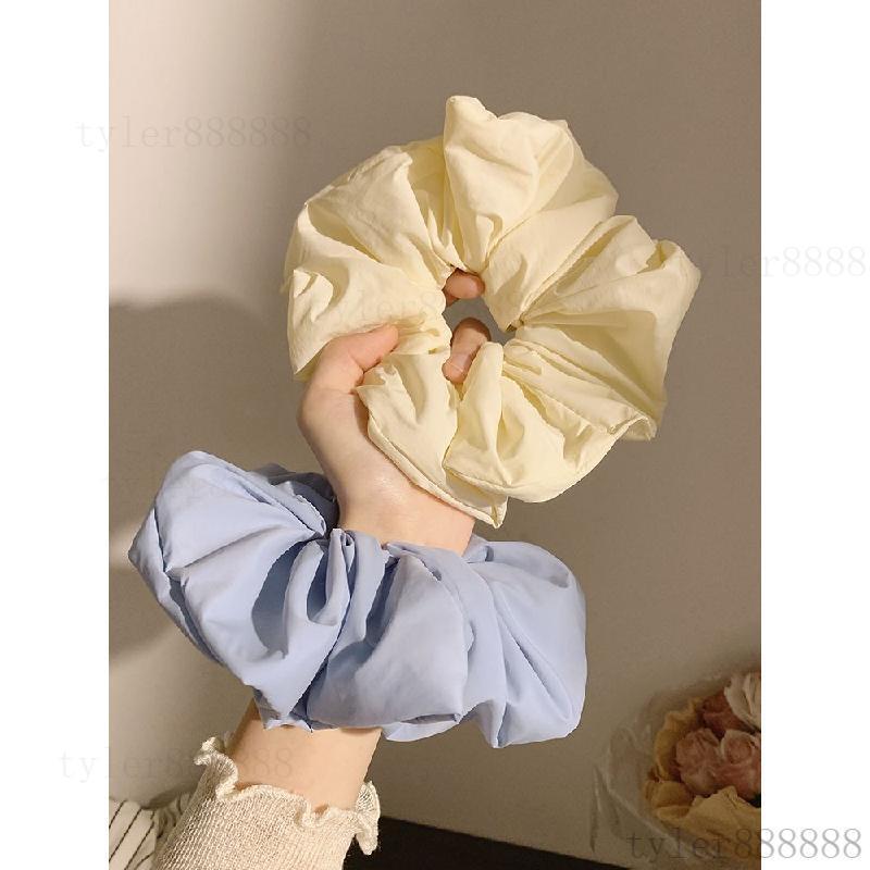 🔥臺灣優選🔥綿綿泡芙髮圈 奶油色髮圈 雲朵大腸髮圈 女高級感髮圈 韓系丸子髮圈 髮飾頭飾髮圈 超大號髮圈