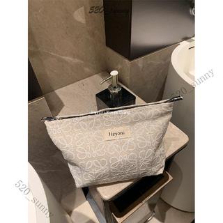 🎉可開發票🎉HEYONI韓國高端刺繡化妝包女簡約大牌大容量洗漱收納袋旅行整理包