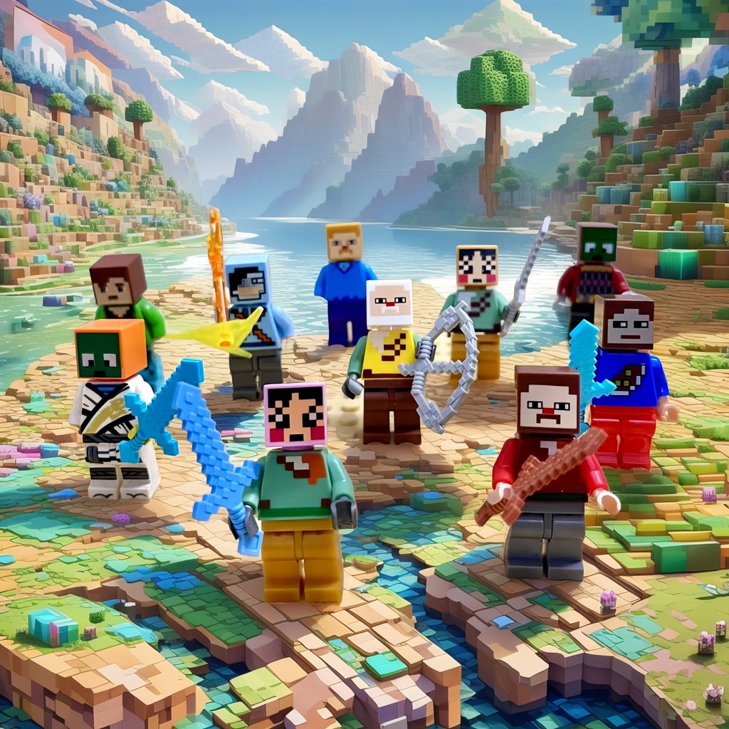 我的世界樂高人偶 Minecraft麥塊人仔 MC麥塊人偶 3D我的世界史蒂夫人仔公仔 樂高我的世界拼裝積木小人偶玩具