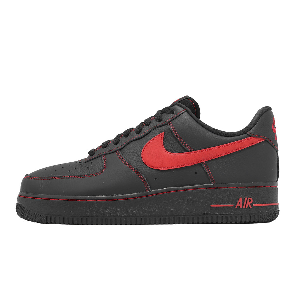 Nike 休閒鞋 Air Force 1 07 LV8 男鞋 黑 紅 經典 AF1 HQ2037-005 [ACS]