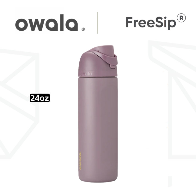 Owala FreeSip 水瓶 24 盎司或 32 盎司大號絕緣不銹鋼,防漏,適用於冷熱飲料,帶吸管
