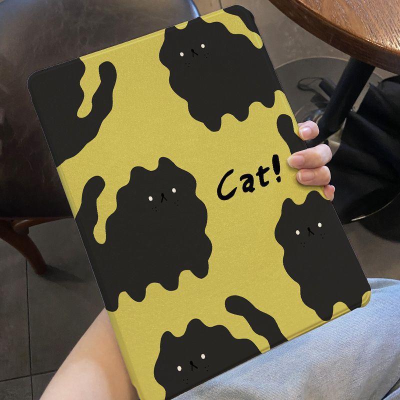 卡通个性黑猫 防摔 蘋果iPad pro Air5 Air4 mini6 11A16 10 9 8 7 10.9吋保護套