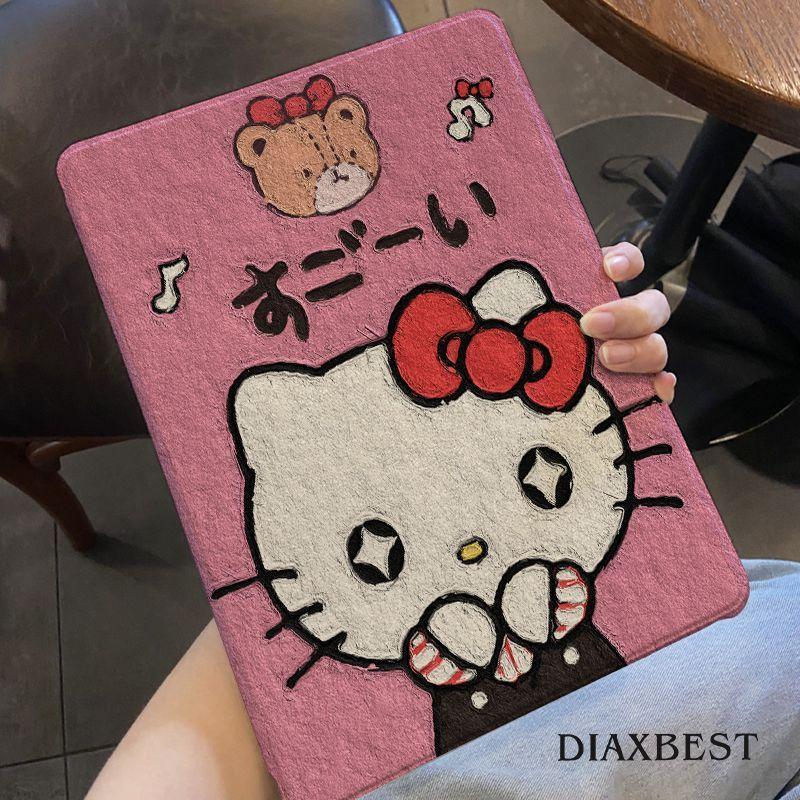 凯蒂猫卡通 防摔 蘋果iPad 11A16 10 9 8 7 pro Air5 Air4 mini6 10.9吋保護殼
