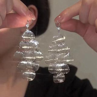 氣質復古誇張鏤空葉片流蘇耳環 防過敏銀針 修飾臉型 氣質 輕奢 百搭氣質女耳環[LULU]